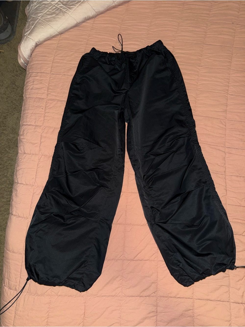 Forever 21 Black Wide Leg Drawstring Pants